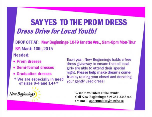 Donate your used dresses